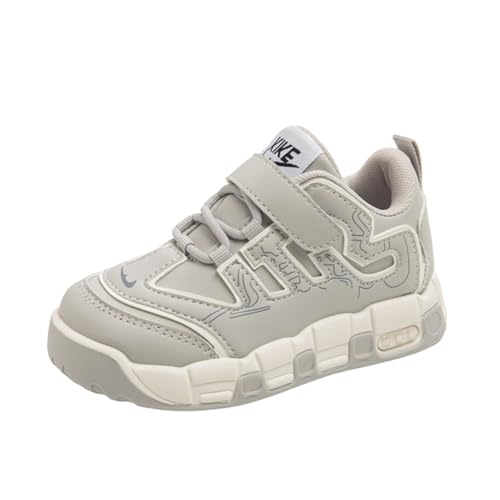 Kinder JungenWasserdichtes Leder Walkingschuhe Turnschuhe Fitnessstudio Sportschuhe Sneaker Running Straßenlaufschuhe Fashion Leichtgewichts grau EU 29 von Twinice