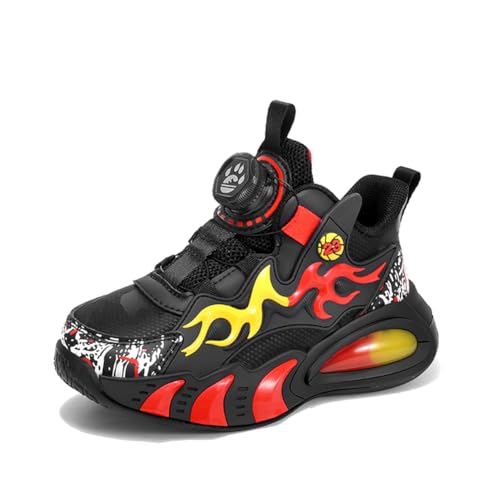 Kinder JungenWasserdichtes Leder Walkingschuhe Turnschuhe Straßenlaufschuhe Fashion Fitnessstudio Sportschuhe Sneaker Running Leichtgewichts Rot EU 28 von Twinice