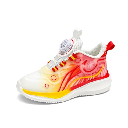 Kinder Sneaker Basketballschuhe Herren Sneaker Sportschuhe Jungen Turnschuhe Laufschuhe weiß Rot37 EU von Twinice