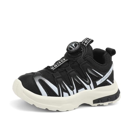 Kinder Turnschuhe Mädchen Jungen Sportschuhe Leicht Atmungsaktiv Laufschuhe Outdoor Fitnessschuhe Sneaker Schuhe Hallenschuhe Basketballschuhe Walkingschuhe Jungenschuhe Unisex Schwarz-Weiß 29EU von Twinice