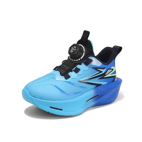 Kinder Turnschuhe Mädchen Jungen Sportschuhe Leicht Laufschuhe Atmungsaktiv Outdoor Basketballschuhe Walkingschuhe Fitnessschuhe Sneaker Schuhe Hallenschuhe Jungenschuhe Unisex Blau 38EU von Twinice