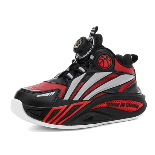 Kinder Turnschuhe Mädchen Jungen Sportschuhe Leicht Laufschuhe Atmungsaktiv Outdoor Basketballschuhe Walkingschuhe Fitnessschuhe Sneaker Schuhe Hallenschuhe Jungenschuhe Unisex Rot 38EU von Twinice