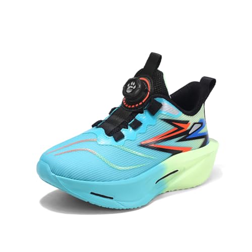 Kinder Turnschuhe Mädchen Jungen Sportschuhe Leicht Laufschuhe Atmungsaktiv Outdoor Basketballschuhe Walkingschuhe Fitnessschuhe Sneaker Schuhe Hallenschuhe Jungenschuhe Unisex See Blau 38EU von Twinice