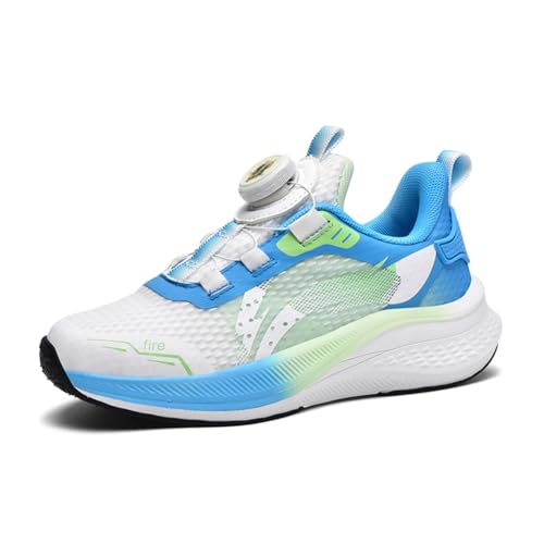 Kinder Turnschuhe Mädchen Jungen Sportschuhe Leicht Laufschuhe Atmungsaktiv Outdoor Fitnessschuhe Sneaker Basketballschuhe Walkingschuhe Schuhe Hallenschuhe Jungenschuhe Unisex Blau 39EU von Twinice