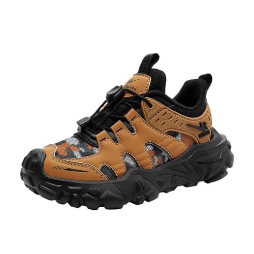 Kinder Turnschuhe Mädchen Jungen Sportschuhe Leicht Laufschuhe Atmungsaktiv Outdoor Fitnessschuhe Sneaker Basketballschuhe Walkingschuhe Schuhe Hallenschuhe Jungenschuhe Unisex Braun 37EU von Twinice