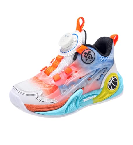Kinder Turnschuhe Mädchen Jungen Sportschuhe Leicht Laufschuhe Atmungsaktiv Outdoor Fitnessschuhe Sneaker Basketballschuhe Walkingschuhe Schuhe Hallenschuhe Jungenschuhe Unisex Orange 36EU von Twinice