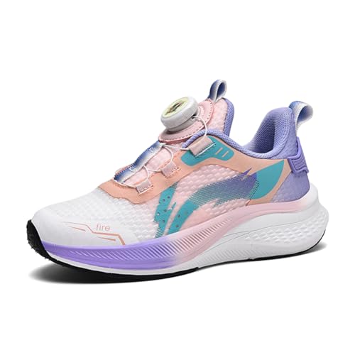 Kinder Turnschuhe Mädchen Jungen Sportschuhe Leicht Laufschuhe Atmungsaktiv Outdoor Fitnessschuhe Sneaker Basketballschuhe Walkingschuhe Schuhe Hallenschuhe Jungenschuhe Unisex Violett 31EU von Twinice