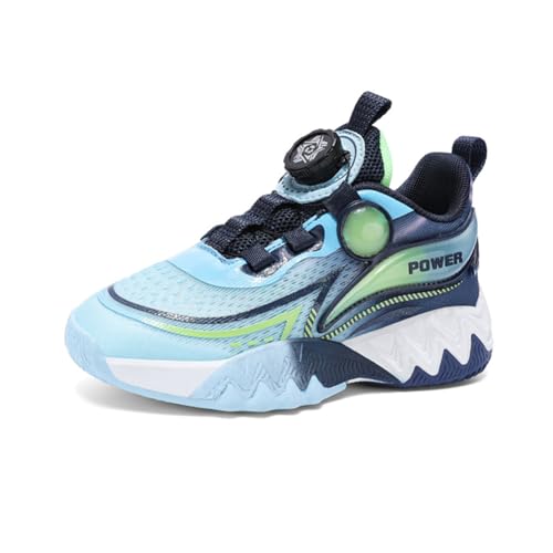 Kinder Turnschuhe Mädchen Jungen Sportschuhe Leicht Laufschuhe Atmungsaktiv Outdoor Fitnessschuhe Sneaker Schuhe Hallenschuhe Basketballschuhe Walkingschuhe Jungenschuhe Unisex Blau 37EU von Twinice