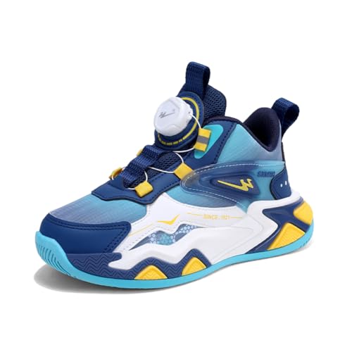 Kinder Turnschuhe Mädchen Jungen Sportschuhe Leicht Laufschuhe Atmungsaktiv Outdoor Fitnessschuhe Sneaker Schuhe Hallenschuhe Basketballschuhe Walkingschuhe Jungenschuhe Unisex Blau EU 35 von Twinice