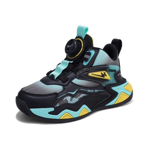 Kinder Turnschuhe Mädchen Jungen Sportschuhe Leicht Laufschuhe Atmungsaktiv Outdoor Fitnessschuhe Sneaker Schuhe Hallenschuhe Basketballschuhe Walkingschuhe Jungenschuhe Unisex Gelb EU 28 von Twinice