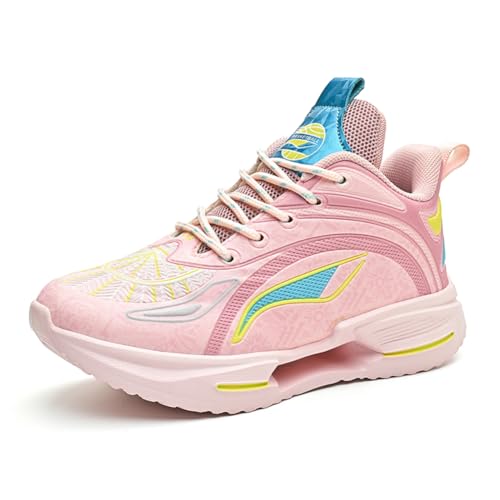 Kinder Turnschuhe Mädchen Jungen Sportschuhe Leicht Laufschuhe Atmungsaktiv Outdoor Fitnessschuhe Sneaker Schuhe Hallenschuhe Basketballschuhe Walkingschuhe Jungenschuhe Unisex Rosa 39EU von Twinice