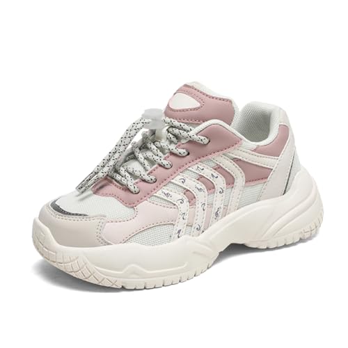 Kinder Turnschuhe Mädchen Jungen Sportschuhe Leicht Laufschuhe Atmungsaktiv Outdoor Fitnessschuhe Sneaker Schuhe Hallenschuhe Basketballschuhe Walkingschuhe Jungenschuhe Unisex Rosa EU 33 von Twinice