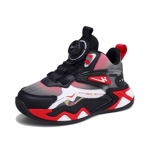 Kinder Turnschuhe Mädchen Jungen Sportschuhe Leicht Laufschuhe Atmungsaktiv Outdoor Fitnessschuhe Sneaker Schuhe Hallenschuhe Basketballschuhe Walkingschuhe Jungenschuhe Unisex Rot EU 28 von Twinice