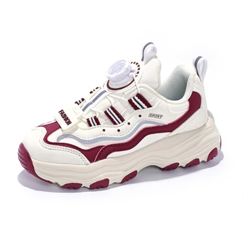 Kinder Turnschuhe Mädchen Jungen Sportschuhe Leicht Laufschuhe Atmungsaktiv Outdoor Fitnessschuhe Sneaker Schuhe Hallenschuhe Basketballschuhe Walkingschuhe Jungenschuhe Unisex Rot EU 32 von Twinice