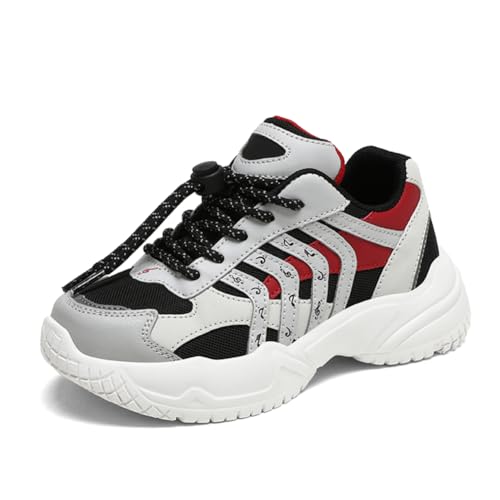 Kinder Turnschuhe Mädchen Jungen Sportschuhe Leicht Laufschuhe Atmungsaktiv Outdoor Fitnessschuhe Sneaker Schuhe Hallenschuhe Basketballschuhe Walkingschuhe Jungenschuhe Unisex Rot EU 36 von Twinice