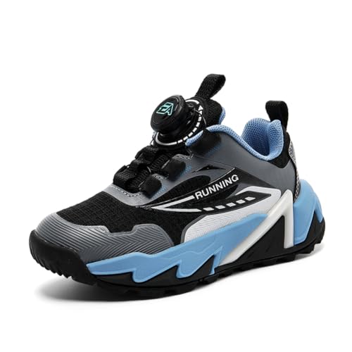Kinder Turnschuhe Mädchen Jungen Sportschuhe Leicht Laufschuhe Atmungsaktiv Outdoor Fitnessschuhe Sneaker Schuhe Hallenschuhe Basketballschuhe Walkingschuhe Jungenschuhe Unisex Schwarz 31EU von Twinice