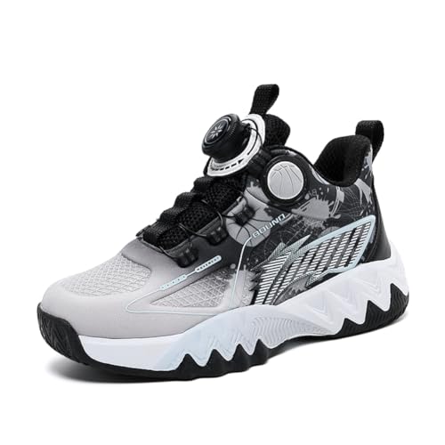 Kinder Turnschuhe Mädchen Jungen Sportschuhe Leicht Laufschuhe Atmungsaktiv Outdoor Fitnessschuhe Sneaker Schuhe Hallenschuhe Basketballschuhe Walkingschuhe Jungenschuhe Unisex Schwarz 33EU von Twinice