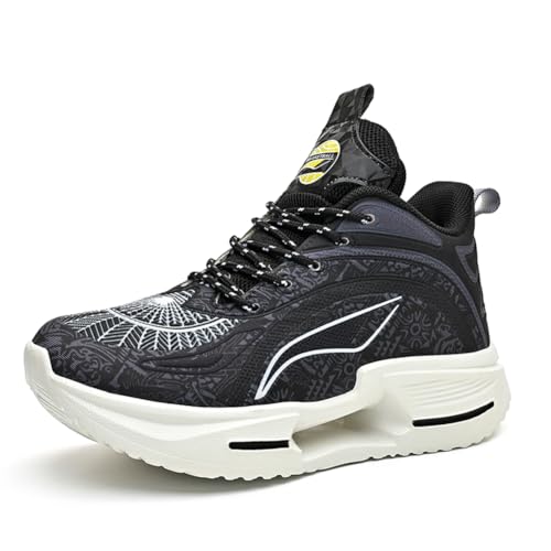 Kinder Turnschuhe Mädchen Jungen Sportschuhe Leicht Laufschuhe Atmungsaktiv Outdoor Fitnessschuhe Sneaker Schuhe Hallenschuhe Basketballschuhe Walkingschuhe Jungenschuhe Unisex Schwarz 39EU von Twinice