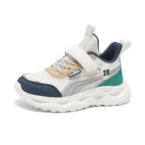 Kinder Turnschuhe Mädchen Jungen Sportschuhe Leicht Laufschuhe Atmungsaktiv Outdoor Fitnessschuhe Sneaker Schuhe Hallenschuhe Basketballschuhe Walkingschuhe Jungenschuhe Unisex Weiß 30EU von Twinice