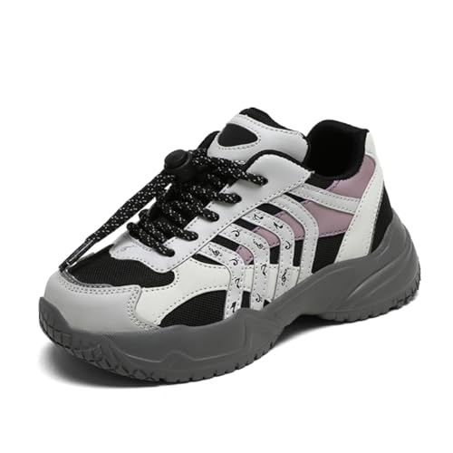 Kinder Turnschuhe Mädchen Jungen Sportschuhe Leicht Laufschuhe Atmungsaktiv Outdoor Fitnessschuhe Sneaker Schuhe Hallenschuhe Basketballschuhe Walkingschuhe Jungenschuhe Unisex grau EU 33 von Twinice