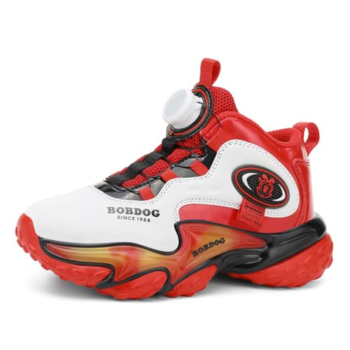 Kinder Turnschuhe Mädchen Jungen Sportschuhe Leicht Laufschuhe Atmungsaktiv Outdoor Fitnessschuhe Sneaker Schuhe Hallenschuhe Walkingschuhe Basketballschuhe Jungenschuhe Unisex Rot EU 38 von Twinice