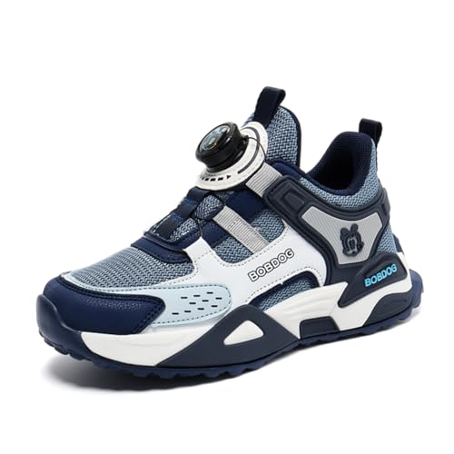 Kinder Turnschuhe Mädchen Jungen Sportschuhe Leicht Laufschuhe Atmungsaktiv Outdoor Fitnessschuhe Sneaker Schuhe Jungenschuhe Hallenschuhe Basketballschuhe Walkingschuhe Unisex Dunkelblau 36EU von Twinice