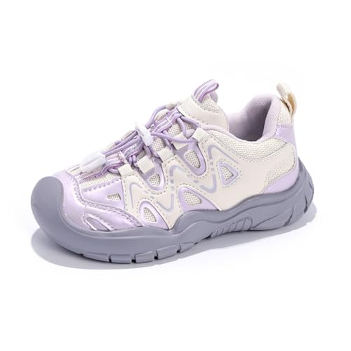 Kinder Turnschuhe Mädchen Jungen Sportschuhe Leicht Laufschuhe Atmungsaktiv Outdoor Fitnessschuhe Sneaker Schuhe Jungenschuhe Hallenschuhe Basketballschuhe Walkingschuhe Unisex Lila 27EU von Twinice