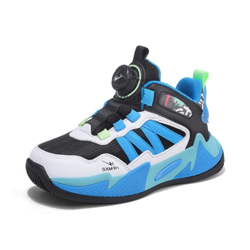 Kinder Turnschuhe Mädchen Jungen Sportschuhe Leicht Laufschuhe Atmungsaktiv Outdoor Fitnessschuhe Sneaker Schuhe Walkingschuhe Hallenschuhe Basketballschuhe Jungenschuhe Unisex Blau EU 32 von Twinice