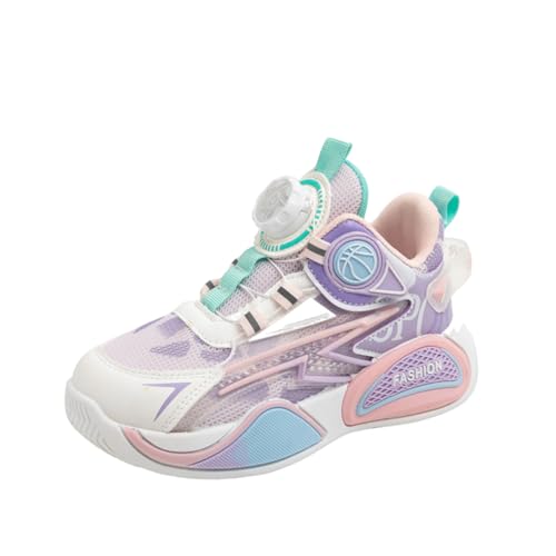 Kinder Turnschuhe Mädchen Jungen Sportschuhe Leicht Laufschuhe Atmungsaktiv Outdoor Fitnessschuhe Sneaker Schuhe Walkingschuhe Hallenschuhe Basketballschuhe Jungenschuhe Unisex Lila 28EU von Twinice
