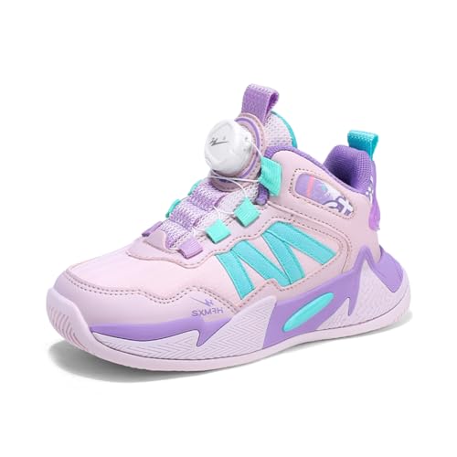 Kinder Turnschuhe Mädchen Jungen Sportschuhe Leicht Laufschuhe Atmungsaktiv Outdoor Fitnessschuhe Sneaker Schuhe Walkingschuhe Hallenschuhe Basketballschuhe Jungenschuhe Unisex Lila EU 28 von Twinice