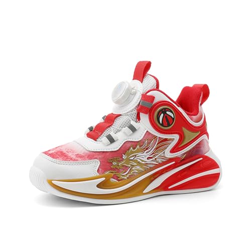 Kinder Turnschuhe Mädchen Jungen Sportschuhe Leicht Laufschuhe Atmungsaktiv Outdoor Fitnessschuhe Sneaker Schuhe Walkingschuhe Hallenschuhe Basketballschuhe Jungenschuhe Unisex Rot 38EU von Twinice