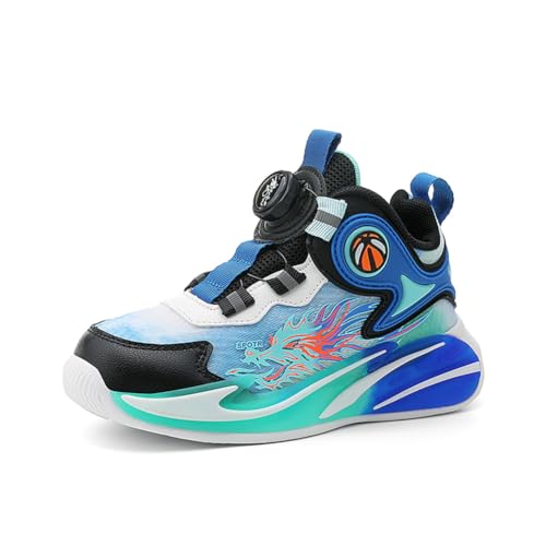 Kinder Turnschuhe Mädchen Jungen Sportschuhe Leicht Laufschuhe Atmungsaktiv Outdoor Fitnessschuhe Sneaker Schuhe Walkingschuhe Hallenschuhe Basketballschuhe Jungenschuhe Unisex Saphir 37EU von Twinice