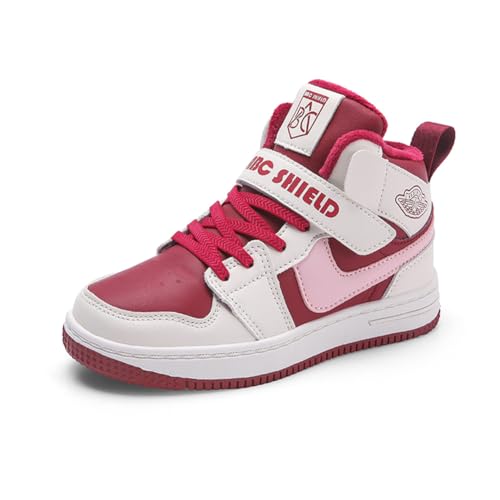 Kinder Winterstiefel Schneestiefel Warmfutter Wanderschuhe Jungen Stiefel Mädchen Baumwollschuhe Bequem Trekking Wanderstiefel Beizao rot 33 EU von Twinice