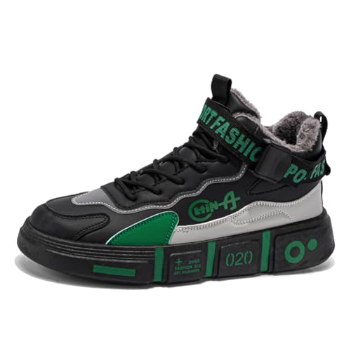 Kinder Winterstiefel Schneestiefel Warmfutter Wanderschuhe Jungen Stiefel Mädchen Baumwollschuhe Bequem Trekking Wanderstiefel Grün 37EU von Twinice