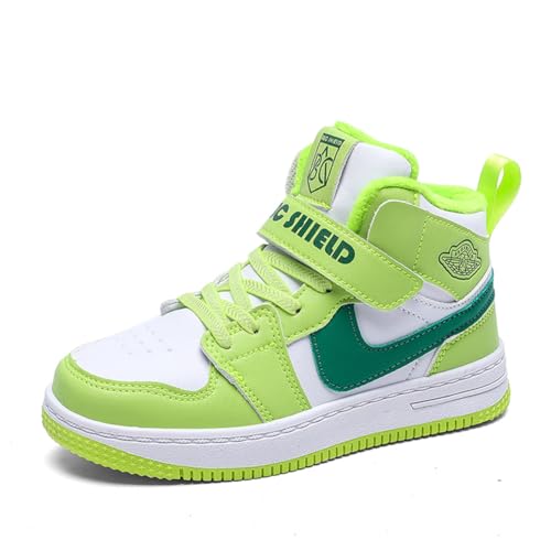 Kinder Winterstiefel Schneestiefel Warmfutter Wanderschuhe Jungen Stiefel Mädchen Baumwollschuhe Bequem Trekking Wanderstiefel hellgrün 31 EU von Twinice