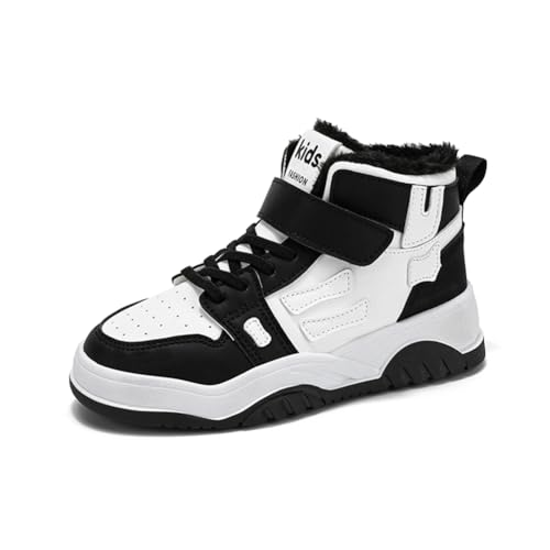 Kinder Winterstiefel Schneestiefel Warmfutter Wanderschuhe Jungen Stiefel Mädchen Baumwollschuhe Bequem Trekking Wanderstiefel schwarz 35 EU von Twinice