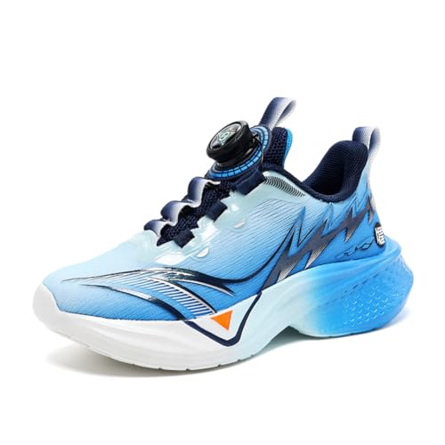 Kinderschuhe Jungen Sportschuhe Kinder Mädchen Laufschuhe Outdoor Atmungsaktiv Sneaker Freizeit Turnschuhe Leicht Hallenschuhe Blau 38EU von Twinice