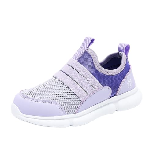 Kinderschuhe Jungen Sportschuhe Kinder Mädchen Laufschuhe Outdoor Atmungsaktiv Turnschuhe Sneaker Freizeit Leicht Hallenschuhe Lila 33EU von Twinice