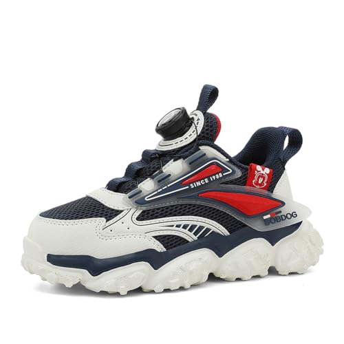 Kinderschuhe Jungen Sportschuhe Kinder Mädchen Laufschuhe Outdoor Turnschuhe Atmungsaktiv Sneaker Freizeit Leicht Hallenschuhe Dunkelblau 38EU von Twinice