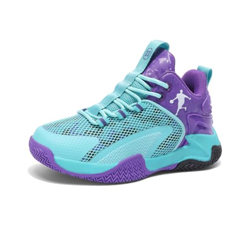 Kinderschuhe Jungen Sportschuhe Kinder Mädchen Laufschuhe Outdoor Turnschuhe Atmungsaktiv Sneaker Freizeit Leicht Hallenschuhe Lila 34EU von Twinice