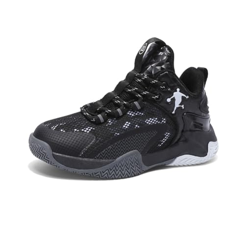 Kinderschuhe Jungen Sportschuhe Kinder Mädchen Laufschuhe Outdoor Turnschuhe Atmungsaktiv Sneaker Freizeit Leicht Hallenschuhe Schwarz 32EU von Twinice