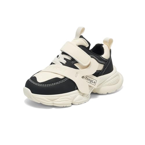 Kinderschuhe Wasserdichtes Leder Jungen Sportschuhe Mädchen Turnschuhe Laufschuhe Outdoor Walking Jogging Running Fitnesss Tennis rutschfest Hallenschuhe Schwarz und Weiß EU 31 von Twinice