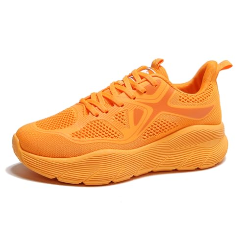 Laufschuhe Herren Turnschuhe Joggingschuhe Leichtgewichts Sneaker Tennisschuhe Fitness Trainingsschuhe Atmungsaktiv Sportschuhe Walking Schuhe orange 41EU von Twinice
