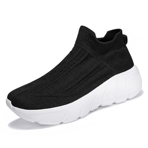Slip on Sneaker Damen Herren Fußbogenstütze Orthopädische SchuheSchlupfschuhe Atmungsaktiv Leichte Hände frei Slip in Turnschuhe Laufschuhe Sportschuhe Schwarz und Weiß EU 43 Slip on Sneaker Damen Herren Fußbogenstütze Orthopädische SchuheSchlupfschuhe Atmungsaktiv Leichte Hände frei Slip in Turnschuhe Laufschuhe Sportschuhe Schwarz und Weiß EU 43 von Twinice