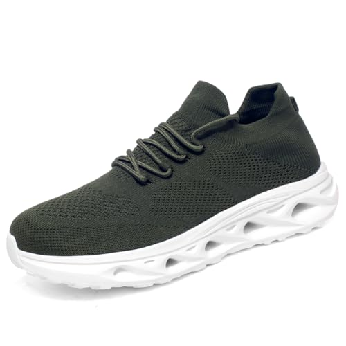 Sneaker Herren Damen Turnschuhe Laufschuhe Sportschuhe Joggingschuhe Running Schuhe Walkingschuhe Outdoor Straßenlaufschuhe Luftpolster Atmungsaktiv Armeegrün EU 43 Sneaker Herren Damen Turnschuhe Laufschuhe Sportschuhe Joggingschuhe Running Schuhe Walkingschuhe Outdoor Straßenlaufschuhe Luftpolster Atmungsaktiv Armeegrün EU 43 von Twinice