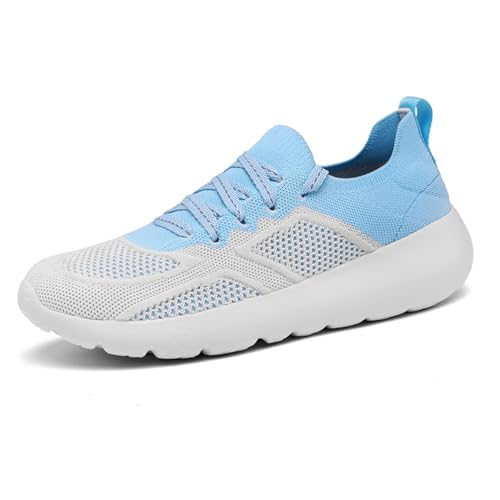 Sneaker Herren Damen Turnschuhe Laufschuhe Sportschuhe Joggingschuhe Running Schuhe Walkingschuhe Outdoor Straßenlaufschuhe Luftpolster Atmungsaktiv Blau EU 40 von Twinice
