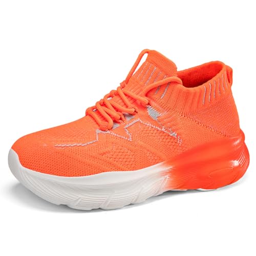 Sneaker Herren Damen Turnschuhe Laufschuhe Sportschuhe Joggingschuhe Running Schuhe Walkingschuhe Outdoor Straßenlaufschuhe Luftpolster Atmungsaktiv Orange EU 39 von Twinice