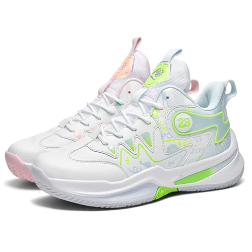 Sneaker Herren Damen Turnschuhe Laufschuhe Sportschuhe Joggingschuhe Running Schuhe Walkingschuhe Outdoor Straßenlaufschuhe Luftpolster Atmungsaktiv Rosa Grün EU 38 von Twinice