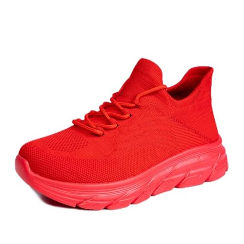 Sneaker Herren Damen Turnschuhe Laufschuhe Sportschuhe Joggingschuhe Running Schuhe Walkingschuhe Outdoor Straßenlaufschuhe Luftpolster Atmungsaktiv Rot EU 36 von Twinice