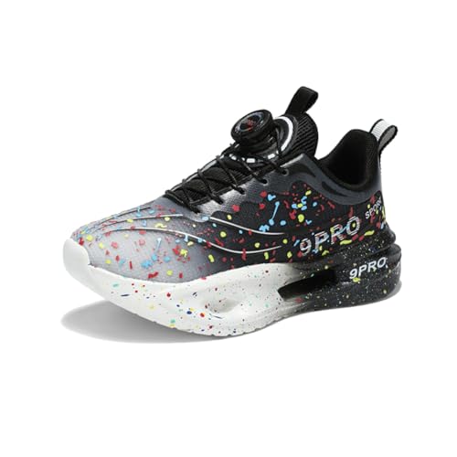 Sneaker Herren Damen Turnschuhe Laufschuhe Sportschuhe Joggingschuhe Running Schuhe Walkingschuhe Outdoor Straßenlaufschuhe Luftpolster Atmungsaktiv Schwarz 34EU von Twinice